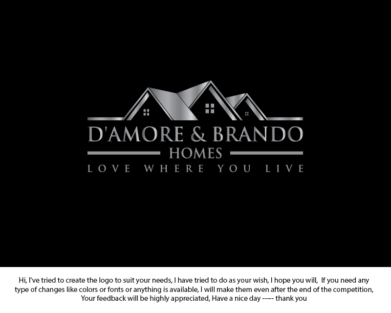 Logo Design entry 2439969 submitted by ENVIRON to the Logo Design for D'Amore & Brando Team run by Dino@BrandoHomes 