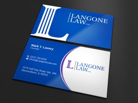 Business Card & Stationery Design entry 2447639 submitted by fristjudy to the Business Card & Stationery Design for Langone Law LLC run by clangone