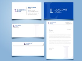 Business Card & Stationery Design entry 2447831 submitted by Imagine Design to the Business Card & Stationery Design for Langone Law LLC run by clangone
