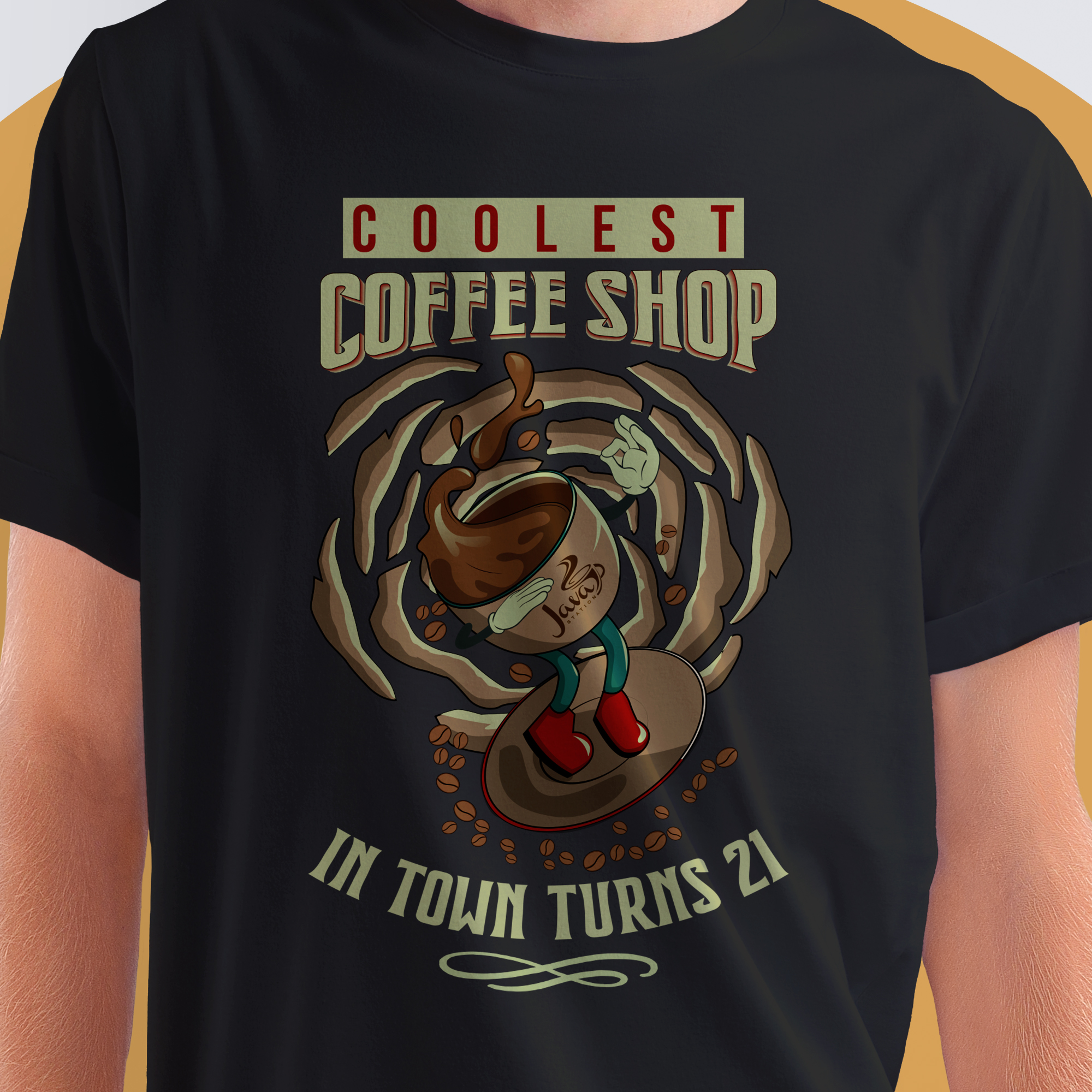 T-Shirt Design entry 2455465 submitted by ongki_design to the T-Shirt Design for Java Station run by giannadante