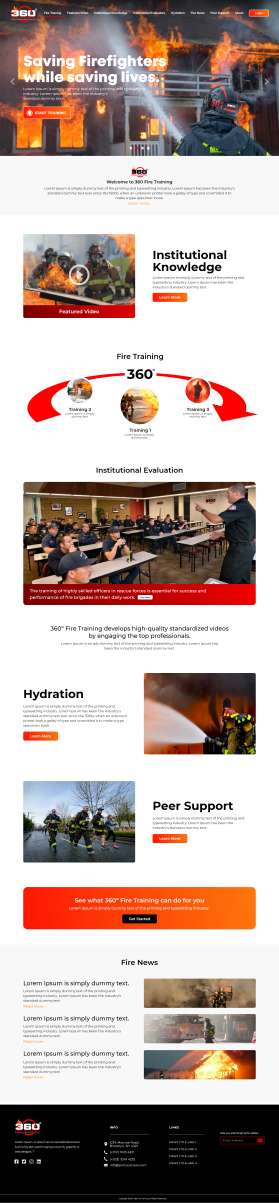 Web Design entry 2498673 submitted by devintaule to the Web Design for 360FireTraining.com run by MitchSnyder