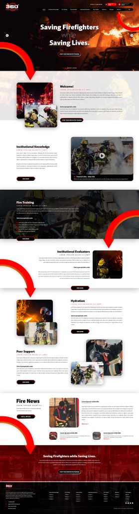 Web Design Entry 2578689 submitted by ZaZa Design to the contest for 360FireTraining.com run by MitchSnyder