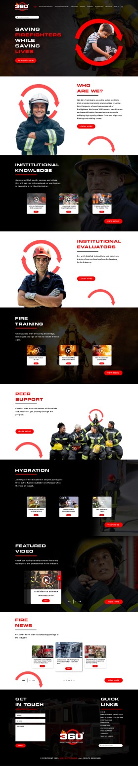 Web Design entry 2496335 submitted by devintaule to the Web Design for 360FireTraining.com run by MitchSnyder
