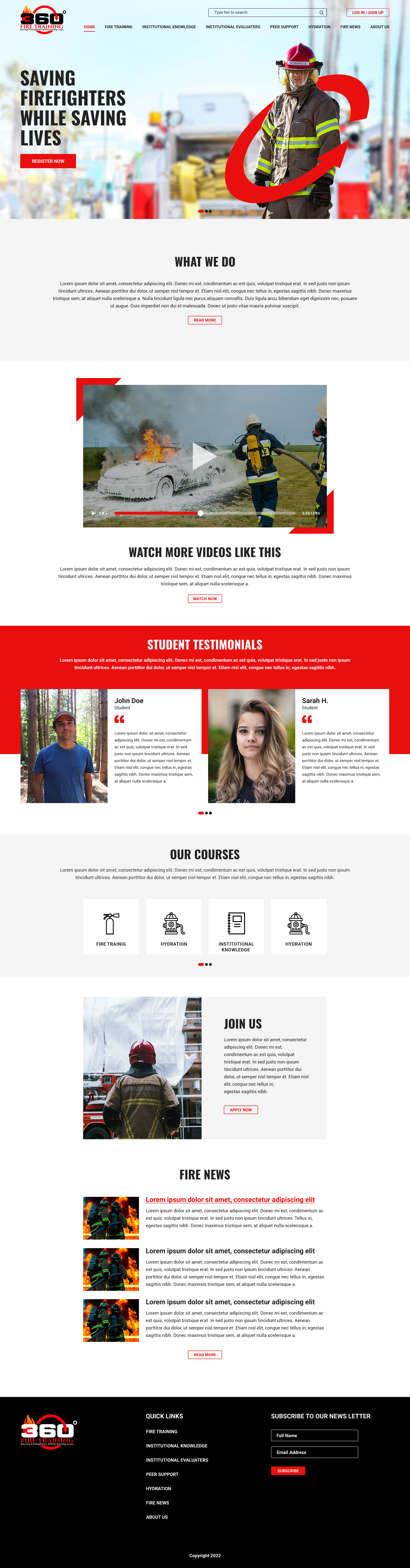 Web Design entry 2498673 submitted by Rehan to the Web Design for 360FireTraining.com run by MitchSnyder