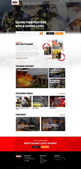 Web Design Entry 2577050 submitted by Ch@mp88 to the contest for 360FireTraining.com run by MitchSnyder