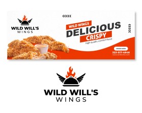Banner Ad Design Entry 2575665 submitted by rebelsdesign to the contest for Wild Will's Wings run by Coppo77
