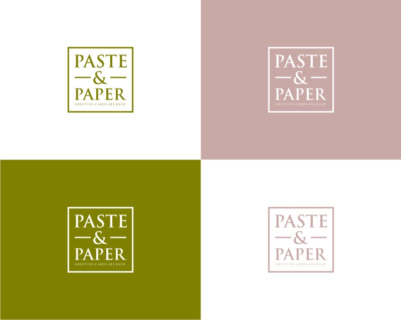 Logo Design entry 2495473 submitted by hwchin to the Logo Design for paste & paper run by kimin8ter