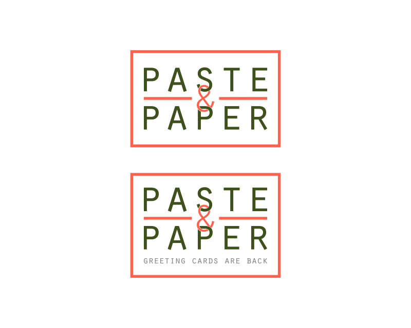 Logo Design entry 2495586 submitted by binbin design to the Logo Design for paste & paper run by kimin8ter