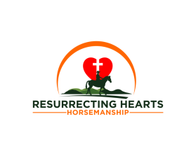 Logo Design Entry 2506165 submitted by mela1 to the contest for Resurrecting Hearts Horsemanship run by RezHeartsHorses