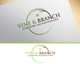 Logo Design entry 2536788 submitted by marsell to the Logo Design for Vine and Branch Carpentry and Renovations run by psisson