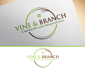 Logo Design entry 2529890 submitted by KURAMO to the Logo Design for Vine and Branch Carpentry and Renovations run by psisson