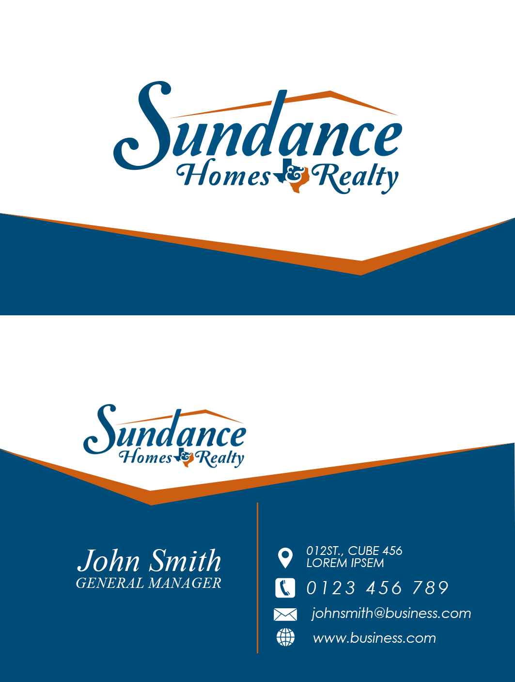 Business Card & Stationery Design entry 2530437 submitted by Ebtihal to the Business Card & Stationery Design for Sundance Homes & Realty run by Tyankovoy