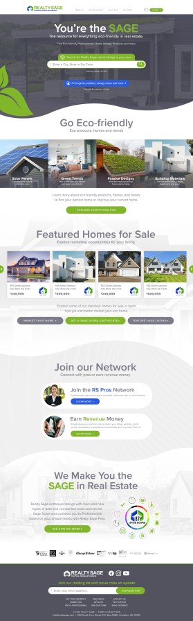 Web Design entry 2541674 submitted by bcmaness to the Web Design for Realty Sage run by gokari