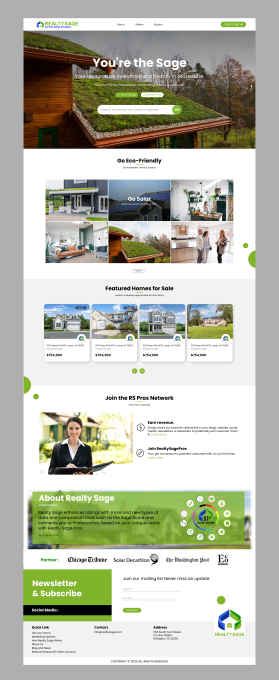 Web Design entry 2535789 submitted by bcmaness to the Web Design for Realty Sage run by gokari
