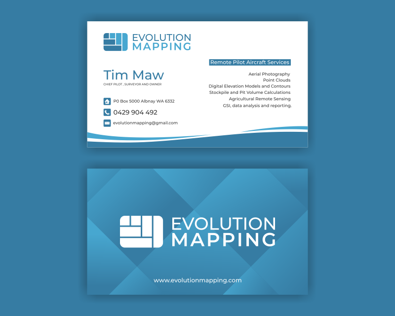 Business Card & Stationery Design entry 2552700 submitted by erna091 to the Business Card & Stationery Design for Evolution mapping run by timmaw12
