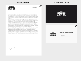 Business Card & Stationery Design Entry 2644602 submitted by rofiiqx to the contest for Main St. Marketing run by cbara