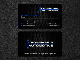 Business Card & Stationery Design Entry 2648864 submitted by Amit1991 to the contest for Crossroadsautotopeka.com run by crossroadsbystutzman@gmail.com