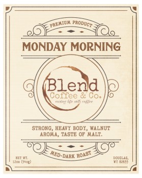 Graphic Design entry 2569621 submitted by bcmaness to the Graphic Design for Blend Coffee & Co. run by SSoban