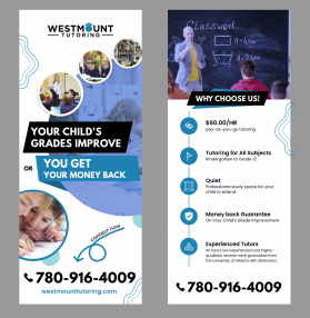 Brochure Design Entry 2579052 submitted by rofiiqx to the contest for Westmount Tutoring run by navsvirk