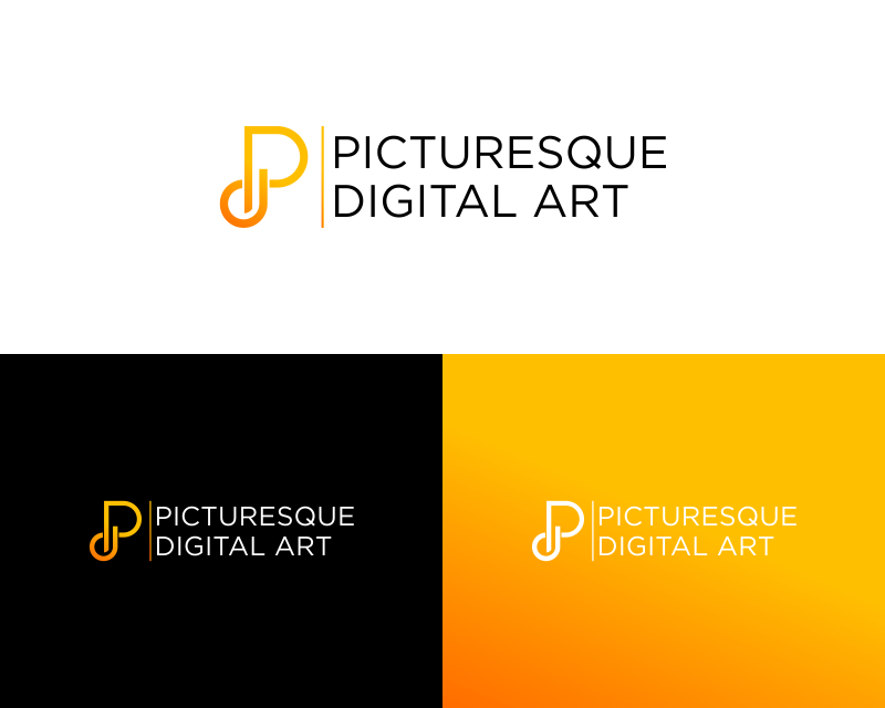Logo Design entry 2583395 submitted by mazzehhh to the Logo Design for Picturesque Digital Art run by TheGeekQueen