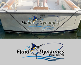 Graphic Design Entry 2588776 submitted by D'creator to the contest for Boat Name Design for Fluid Dynamics run by chuckeworld