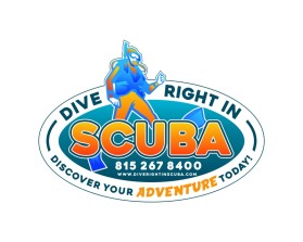Graphic Design Entry 2592641 submitted by Ivank to the contest for Dive Right In Scuba run by dri$1170