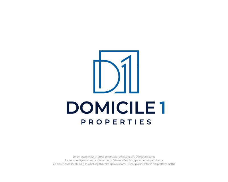 Logo Design entry 2599932 submitted by dhanny09 to the Logo Design for Domicile 1 Properties run by ahedrick