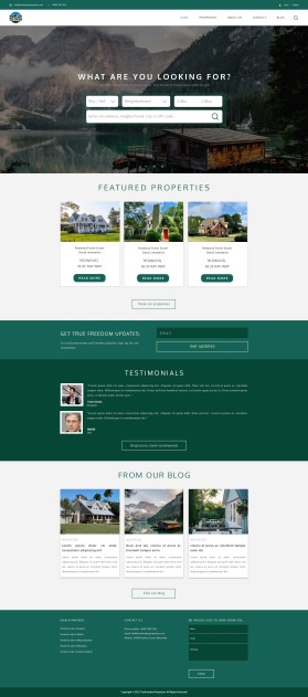 Web Design Entry 2600609 submitted by TranDuong to the contest for True Freedom Properties run by czuniga