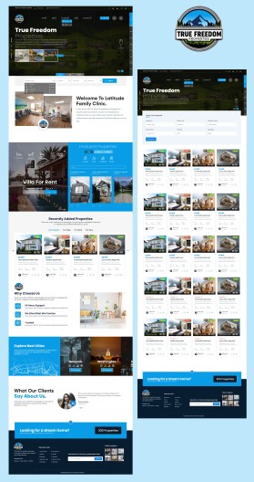Web Design Entry 2606022 submitted by saima4583 to the contest for True Freedom Properties run by czuniga