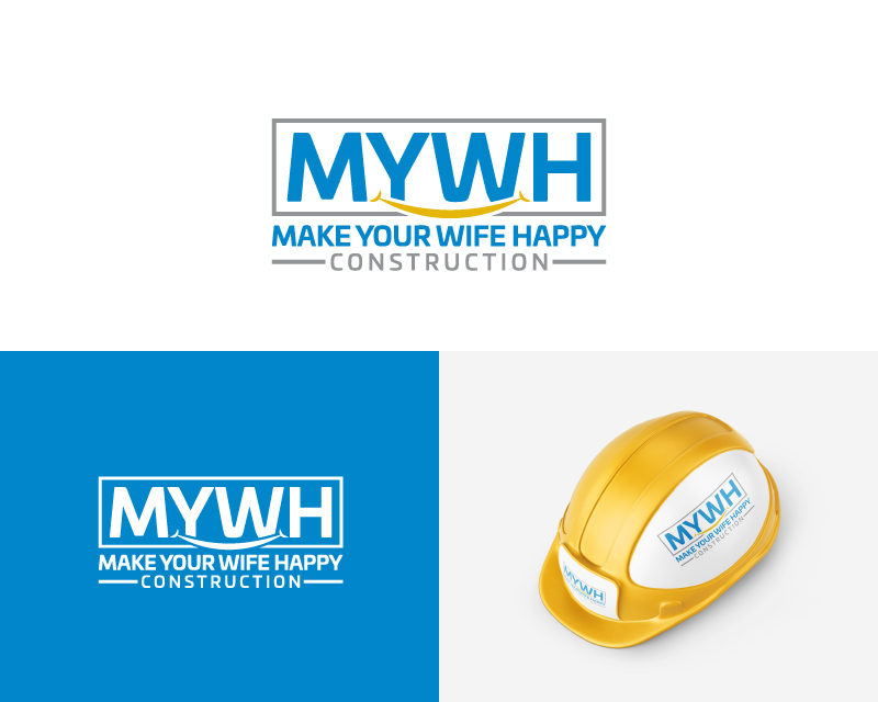 Logo Design entry 2602475 submitted by Ameer967 to the Logo Design for MYWH Construction, Make Your Wife Happy Construction    https://www.mywhconstruction.com/ run by Richard.coan.jr@gmail.com