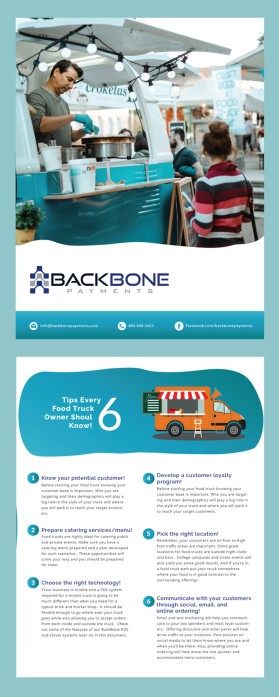 Brochure Design Entry 2644579 submitted by Aaja to the contest for BackBone Payments run by jammo