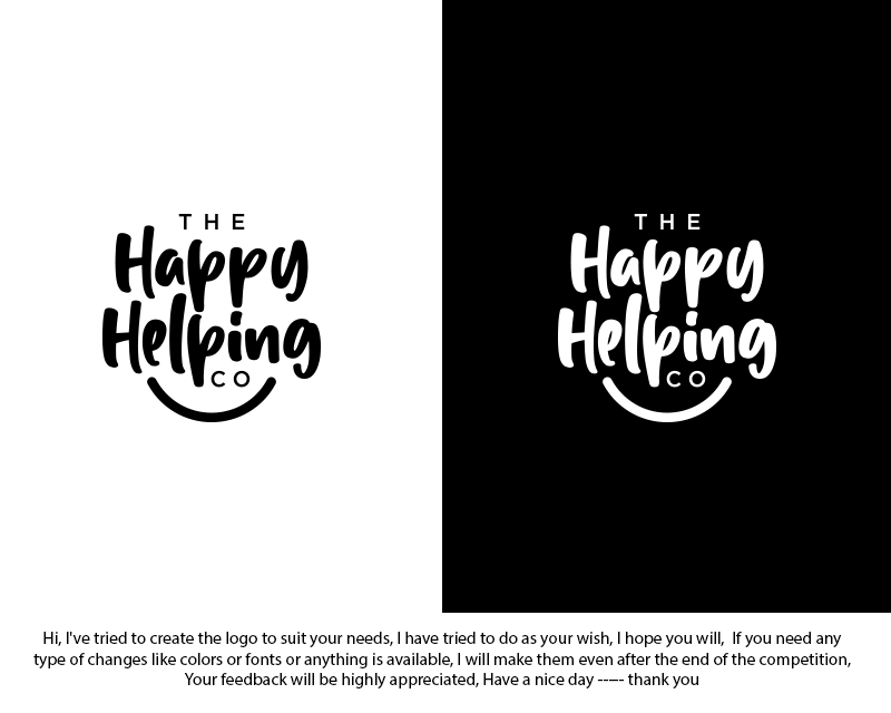 Logo Design entry 2656457 submitted by ENVIRON to the Logo Design for The Happy Helping Co run by BrieCheeseThomas