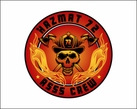 Logo Design entry 2658682 submitted by Isym to the Logo Design for A skull wearing a firefighting helmet with axes crossed in the back. Says 