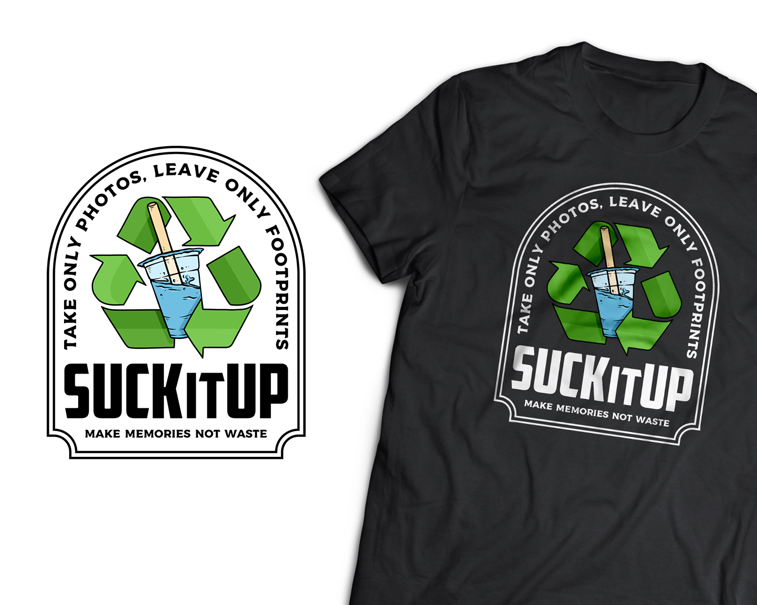 T-Shirt Design entry 2661979 submitted by ENVIRON to the T-Shirt Design for SUCKITUPstraws run by SUCKITUPstraws