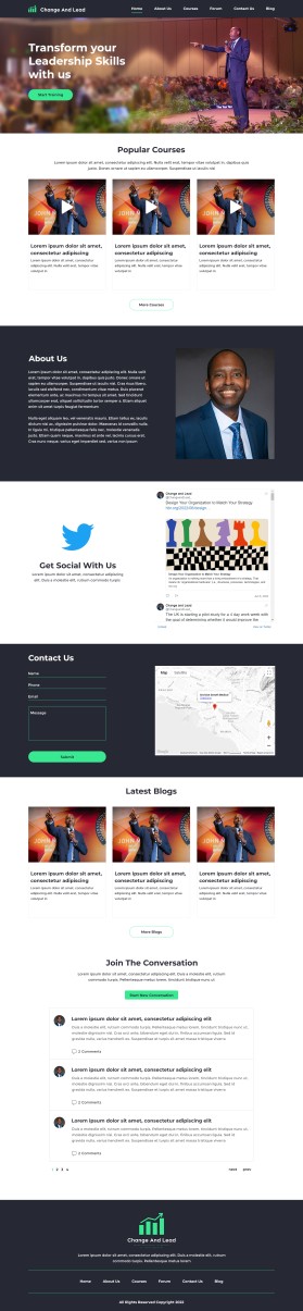 Web Design Entry 2674301 submitted by Rehan to the contest for Change And Lead run by TycoonwithJesus2022