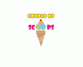 Logo Design Entry 2701175 submitted by ahmedelrefaey to the contest for Couple of Scoops run by jwcchooch