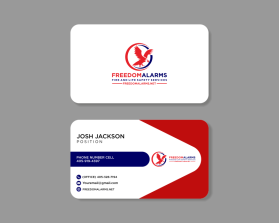 Business Card & Stationery Design entry 2716270 submitted by pepep to the Business Card & Stationery Design for FREEDOM ALARMS LLC run by FREEDOMALARMSLLC