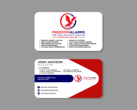 Business Card & Stationery Design entry 2716503 submitted by pepep to the Business Card & Stationery Design for FREEDOM ALARMS LLC run by FREEDOMALARMSLLC