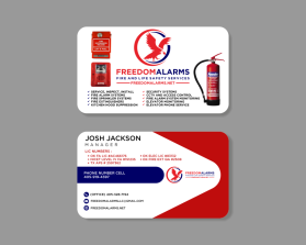Business Card & Stationery Design entry 2716558 submitted by pepep to the Business Card & Stationery Design for FREEDOM ALARMS LLC run by FREEDOMALARMSLLC