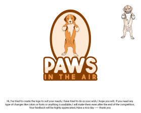 Logo Design Entry 2725874 submitted by ENVIRON to the contest for Paws in the Air run by mikeyedwards97