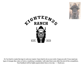 Logo Design Entry 2730185 submitted by ENVIRON to the contest for EIGHTEEN25 RANCH run by prestigeland