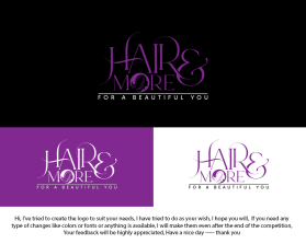 Logo Design Entry 2756645 submitted by ENVIRON to the contest for Hair & More run by ruddy