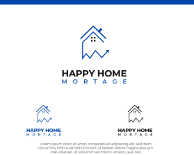 Logo Design Entry 2768634 submitted by Sufyan-baig to the contest for Happy Home Mortgage run by happyhomemortgage
