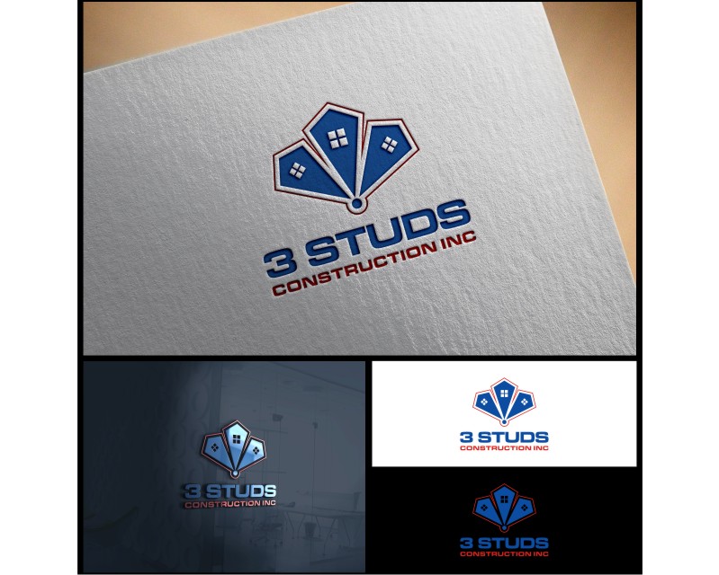 Logo Design entry 2766241 submitted by jragem to the Logo Design for 3 Studs Construction Inc. run by Speedy