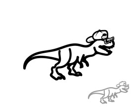 Logo Design Entry 2768539 submitted by D'creator to the contest for T-Rex in a Hat run by BDG