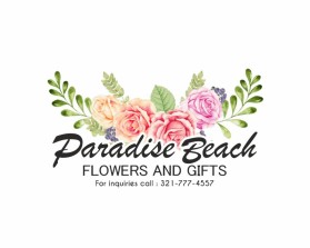 Logo Design Entry 2801767 submitted by Mufidadissa to the contest for Paradise Beach Flowers and Gifts run by kennethsteidl