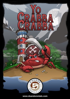 Graphic Design entry 2816188 submitted by rejeky_design to the Graphic Design for Yo Crabba Crabba artwork run by seagypsyrentals@gmail.com