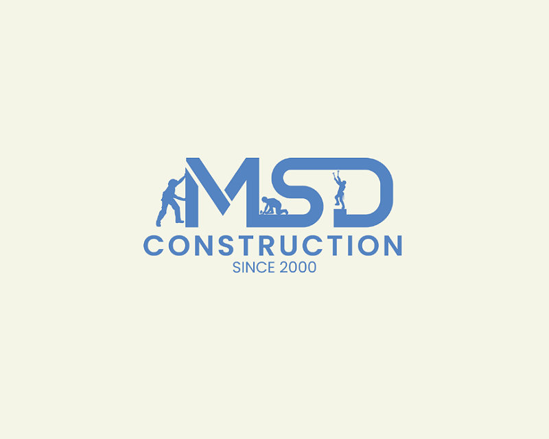 Msd credit repair accounting logo design on black Vector Image