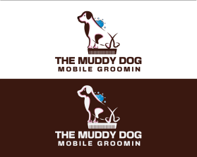Logo Design Entry 2818368 submitted by Jheebsyn  to the contest for The Muddy Dog Mobile Grooming run by usndsd
