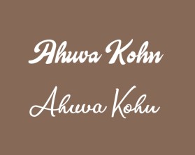 Logo Design Entry 2836761 submitted by Fjfhvbbnkknbbcffx to the contest for Ahuva Kohn run by ahuvab95